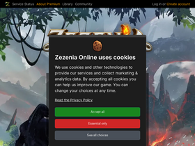 'playzezenia.com' screenshot