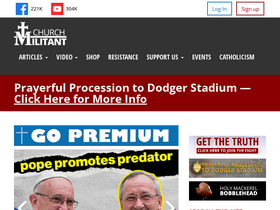 'churchmilitant.com' screenshot