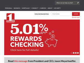 'bankfirstfed.com' screenshot