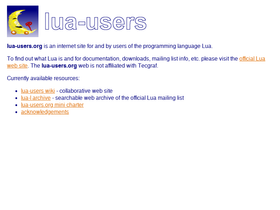 'lua-users.org' screenshot