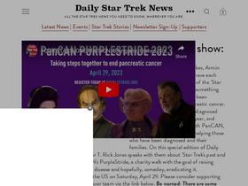 'dailystartreknews.com' screenshot