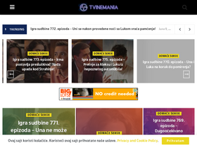'tvinemania.rs' screenshot
