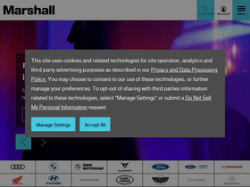 'marshall.co.uk' screenshot