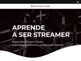 'streamerbasics.com' screenshot