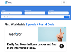 'countryzipcode.com' screenshot