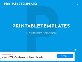 'printabletemplates.com' screenshot