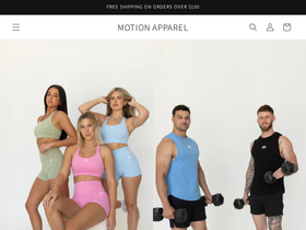MOTION APPAREL website screenshot