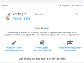 'vorbeste-romaneste.ro' screenshot