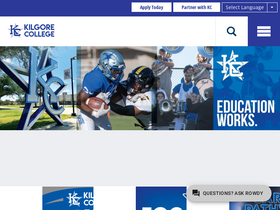 'kilgore.edu' screenshot
