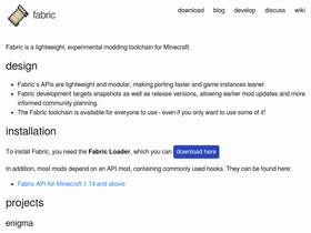 'fabricmc.net' screenshot