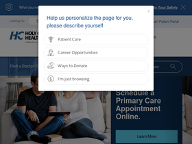 'holycrosshealth.org' screenshot