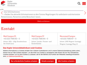 'kepleruniklinikum.at' screenshot