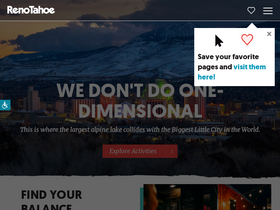 'visitrenotahoe.com' screenshot