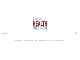 'findhealthinfonow.com' screenshot