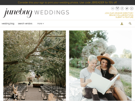 'junebugweddings.com' screenshot