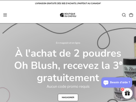 Boutique du Cheveu website screenshot