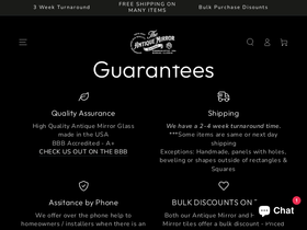 antiquemirrorglasscompany.com homepage screenshot