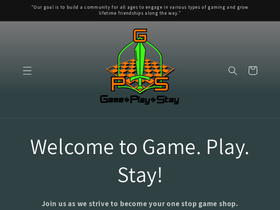 gameplaystay.com homepage screenshot