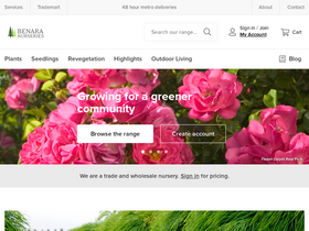 'benaranurseries.com' screenshot