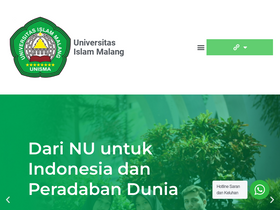 'unisma.ac.id' screenshot
