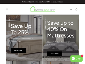 furnitureoutletdepot.com homepage screenshot