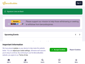 'benzobuddies.org' screenshot