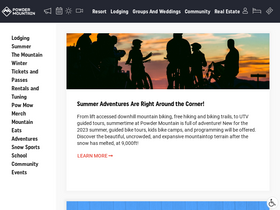 'powdermountain.com' screenshot