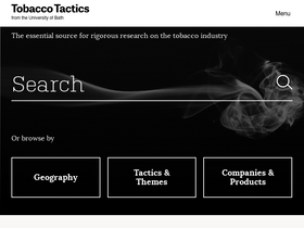 'tobaccotactics.org' screenshot