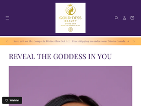golddessbeauty.com homepage screenshot