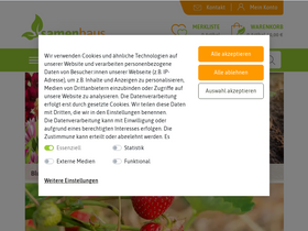 'samenhaus.de' screenshot