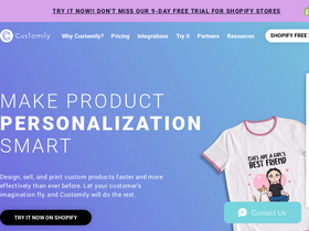 'customily.com' screenshot