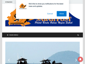 'sabahpost.net' screenshot