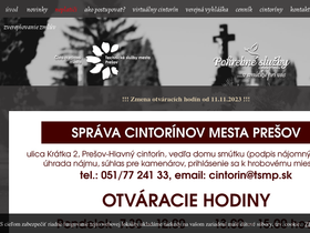 'pohrebnictvopo.sk' screenshot