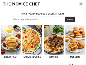 'thenovicechefblog.com' screenshot