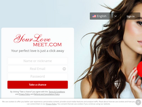 'yourlovemeet.com' screenshot