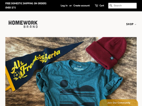 homeworkbrand.ca homepage screenshot