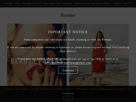 'premiermodelmanagement.com' screenshot
