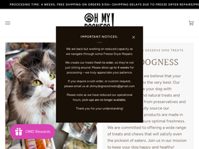 ohmydogness.ca homepage screenshot