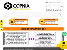 'copnia.gov.co' screenshot