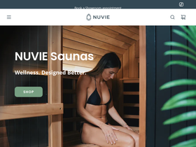 NUVIE Saunas website screenshot