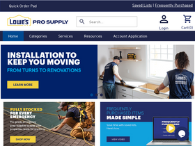 'lowesprosupply.com' screenshot