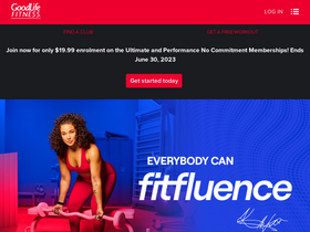 'goodlifefitness.com' screenshot