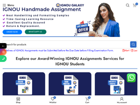 'ignougalaxy.in' screenshot