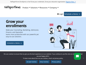 'sbac.nopaperforms.com' screenshot