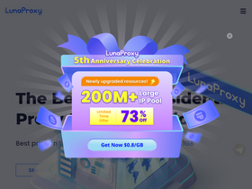 'lunaproxy.com' screenshot