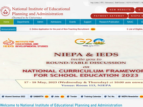 'niepa.ac.in' screenshot