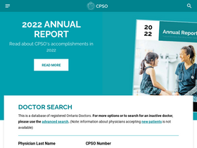 'cpso.on.ca' screenshot