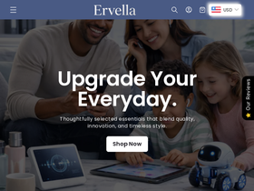 ervella.com homepage screenshot