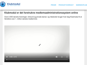 'klub-modul.dk' screenshot