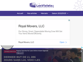 'lesviolets.com' screenshot